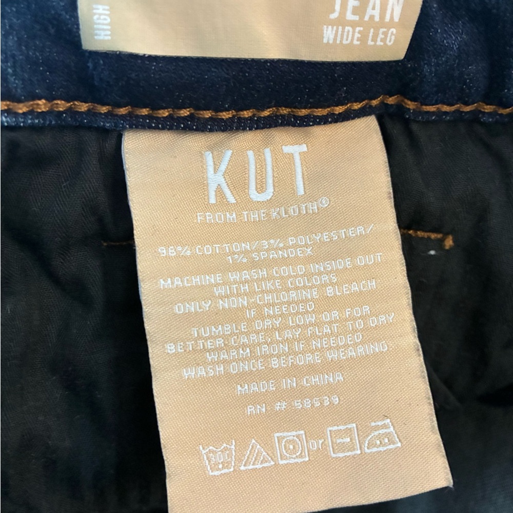 Women’s Kut From The Kloth, High Rise Wide Leg Jeans, Size 8 - Picture 6 of 6